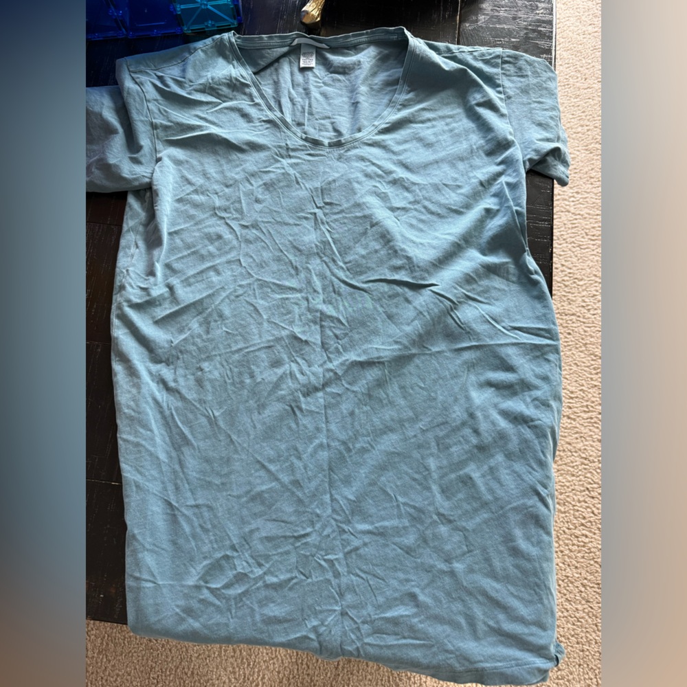Victoria's Secret scoop neck teal tee shirt sleep dress side xsmall worn once